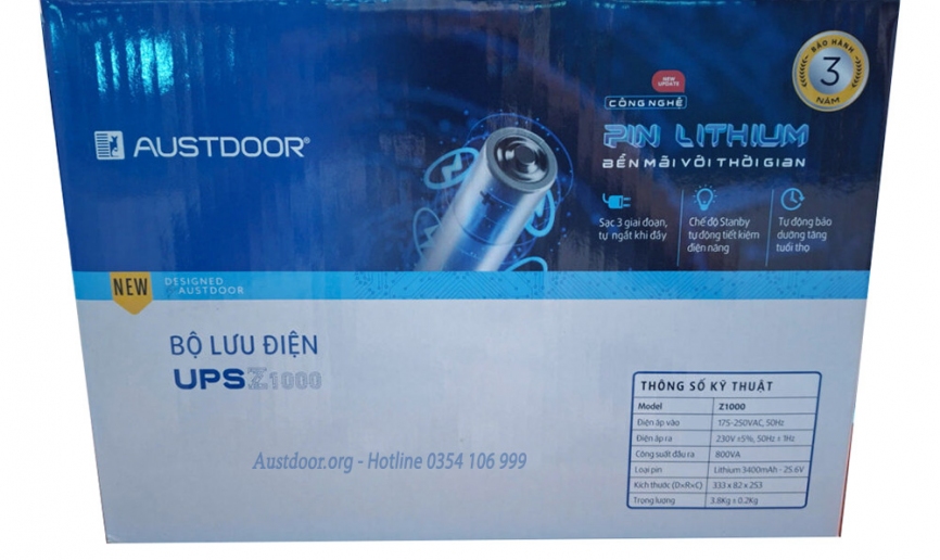 Bộ lưu điện cửa cuốn Austdoor Z1000